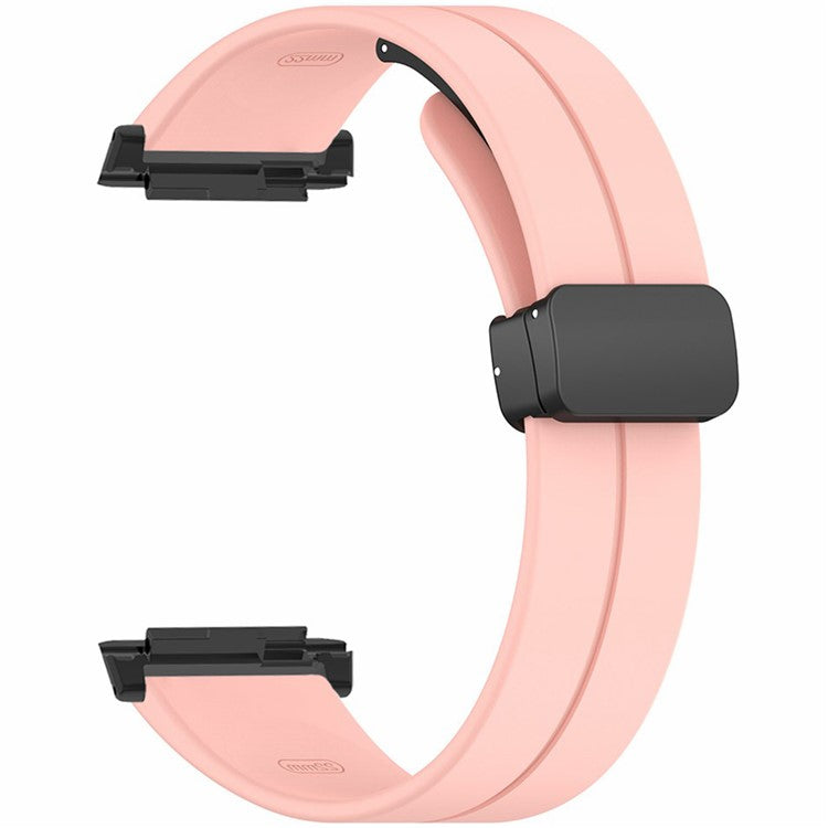 For Xiaomi Watch H1 Watchband Soft Silicone Watch Strap with Magnetic Buckle - Pink