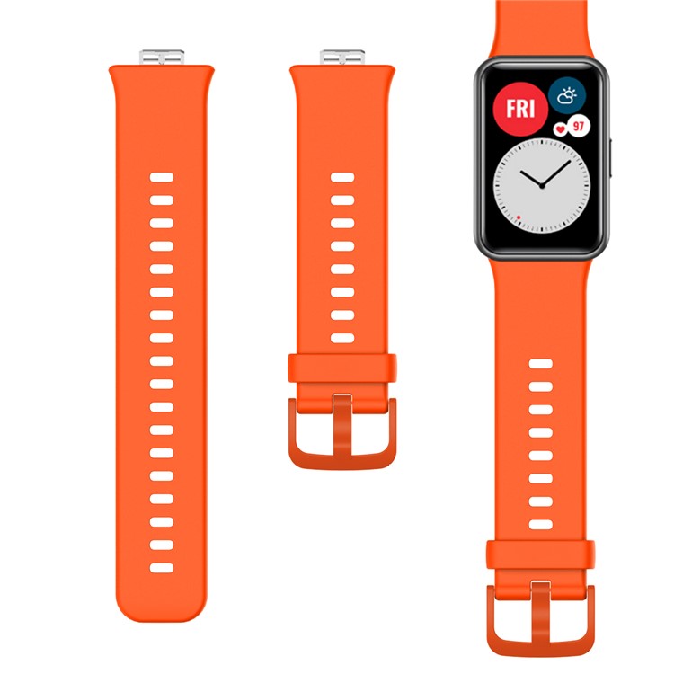 Soft Silicone Watch Strap for Huawei Watch Fit - Orange