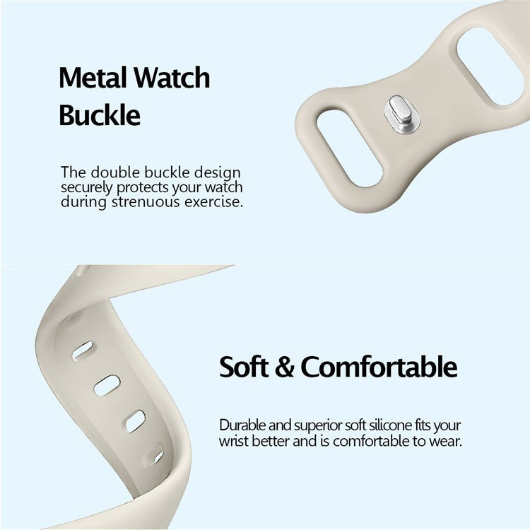 For Apple Watch 10 46mm / Ultra 2 / Ultra 49mm / 9 8 7 45mm / SE (2023) SE (2022) SE 6 5 4 44mm / 3 2 1 42mm Silicone Watch Band - Blue Grey