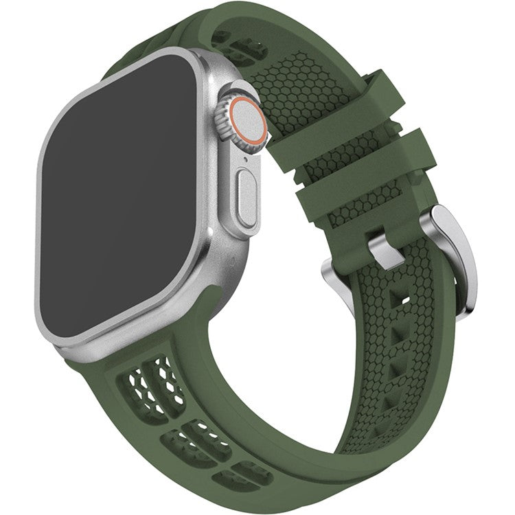 Watch Strap for Apple Watch Series 10 42mm / 9 8 7 41mm / SE (2023) SE (2022) SE 6 5 4 40mm / 3 2 1 38mm Silicone Band - Green