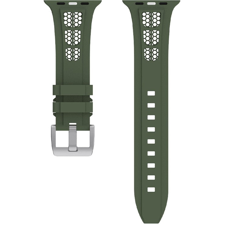 Watch Strap for Apple Watch Series 10 42mm / 9 8 7 41mm / SE (2023) SE (2022) SE 6 5 4 40mm / 3 2 1 38mm Silicone Band - Green
