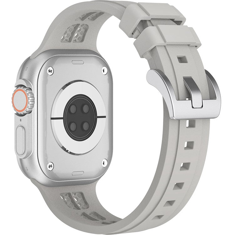 Watch Strap for Apple Watch Series 10 42mm / 9 8 7 41mm / SE (2023) SE (2022) SE 6 5 4 40mm / 3 2 1 38mm Silicone Band - Light Grey