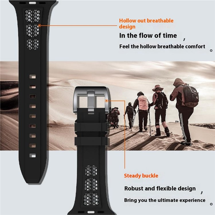 Watch Strap for Apple Watch Series 10 42mm / 9 8 7 41mm / SE (2023) SE (2022) SE 6 5 4 40mm / 3 2 1 38mm Silicone Band - Light Grey