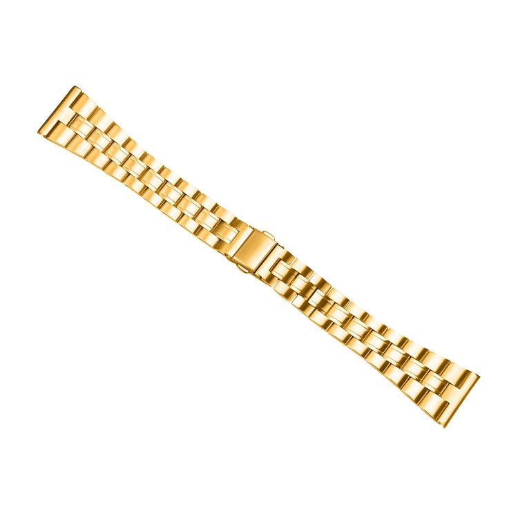 For Fitbit Versa Lite / Versa 2 / Versa Watch Strap Stainless Steel Three-Beads Wrist Band - Gold