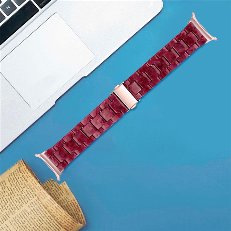 For Samsung Galaxy Watch Ultra 47mm Waterproof Resin Acrylic Watch Strap Buckle Design Wrist Band - Style F