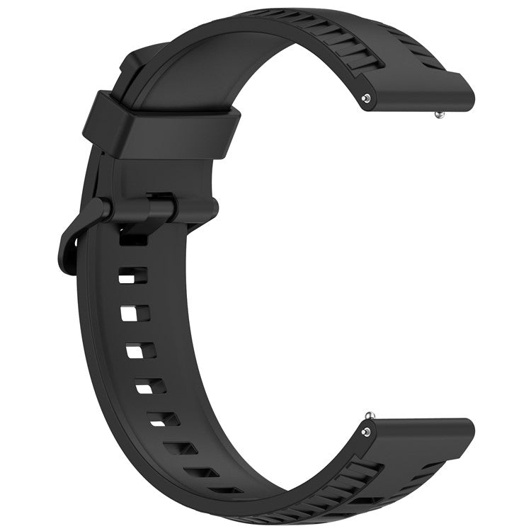 For Huawei Watch GT 3 42mm / GT 3 Pro 43mm Silicone Watch Strap 20mm Tire Texture Wrist Band - Black