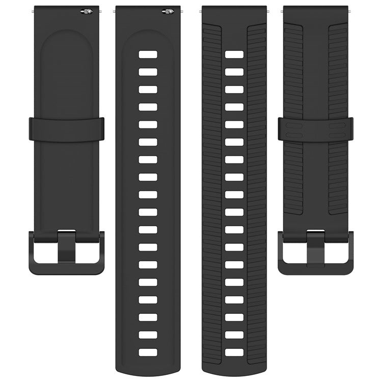 For Huawei Watch GT 3 42mm / GT 3 Pro 43mm Silicone Watch Strap 20mm Tire Texture Wrist Band - Black
