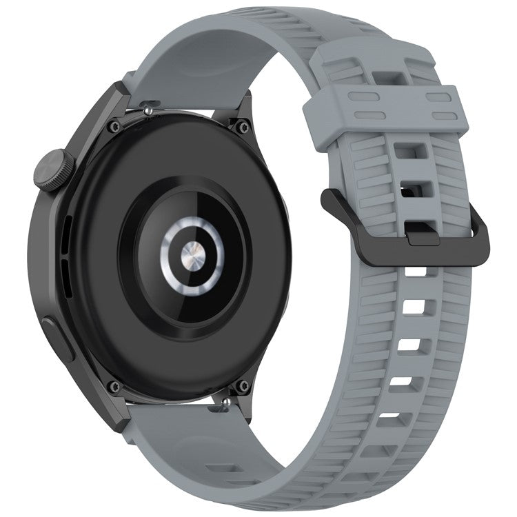 For Huawei Watch GT 3 42mm / GT 3 Pro 43mm Silicone Watch Strap 20mm Tire Texture Wrist Band - Grey