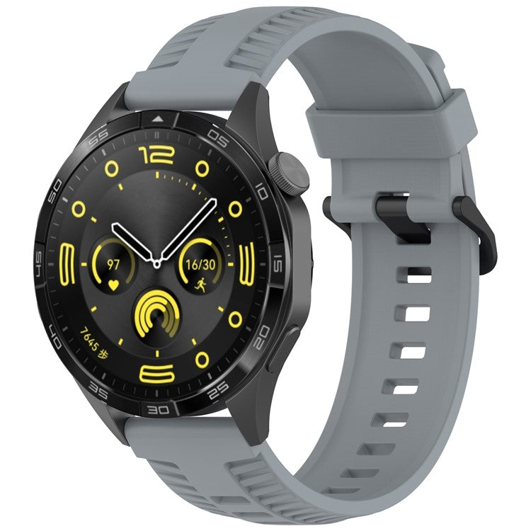 For Huawei Watch GT 3 42mm / GT 3 Pro 43mm Silicone Watch Strap 20mm Tire Texture Wrist Band - Grey