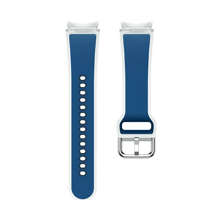 KALEBOL For Samsung Galaxy Watch7 44mm 40mm / Watch FE 40mm Silicone Watch Band Glacier Translucent Strap - Translucent Slate Blue