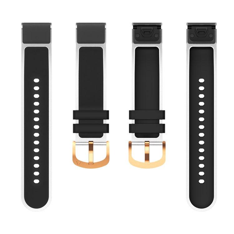 KALEBOL For Garmin Fenix 7S / 7S Pro / 6S / 6S Pro Quickfit 20mm Silicone Band Glacier Translucent Watch Strap - Black