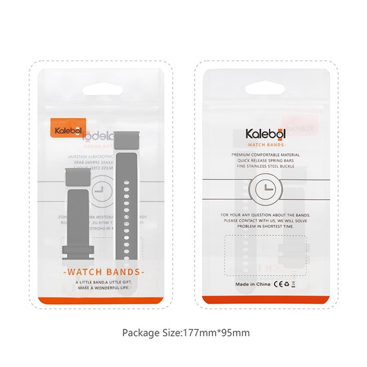 KALEBOL For Garmin Fenix 7S / 7S Pro / 6S / 6S Pro QuickFit 20mm Silicone Band Translucent Watch Strap - Sapphire