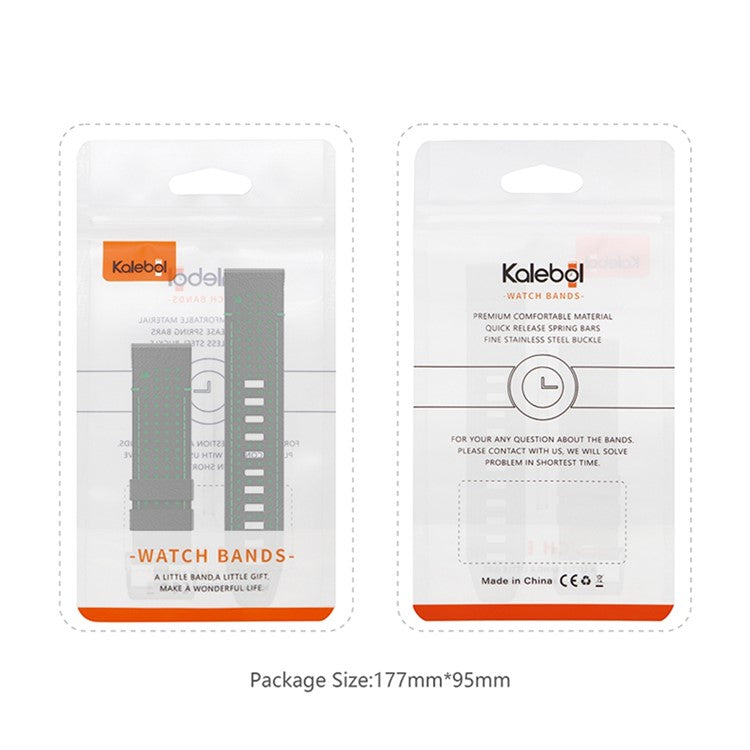 KALEBOL For Garmin Fenix 7 / 7 Pro / 6 / 6 Pro QuickFit 22mm Silicone Watch Band Dual Color Dot Holes Design - Black+Red