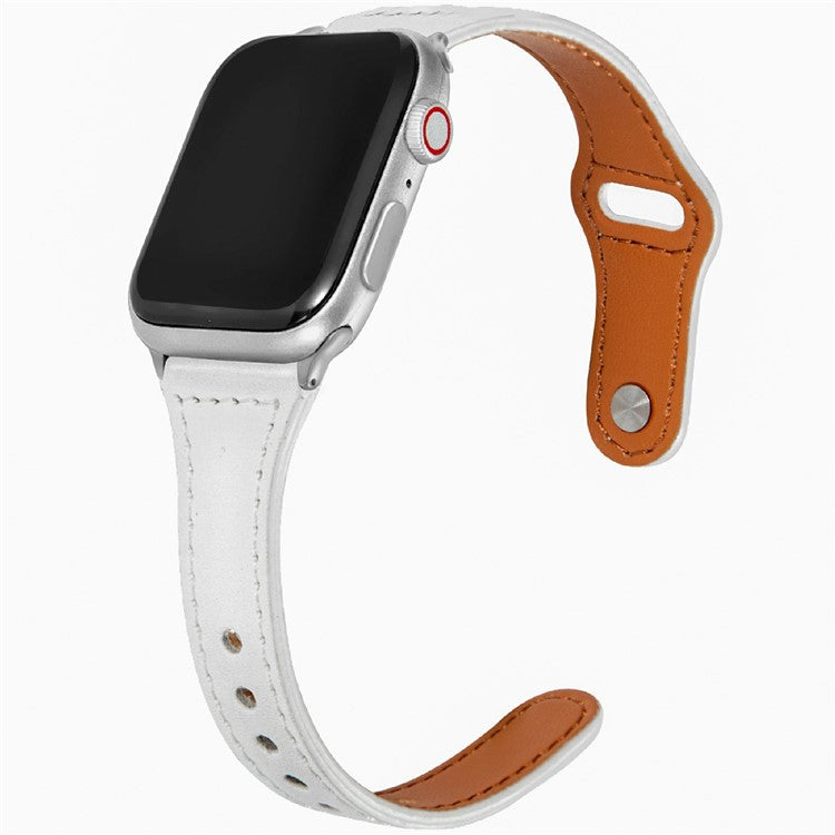 KALEBOL For Apple Watch 10 46mm / Ultra 2 / Ultra 49mm / 9 8 7 45mm / SE (2023) SE (2022) SE 6 5 4 44mm / 3 2 1 42mm Watch Strap, Small Buckle - White
