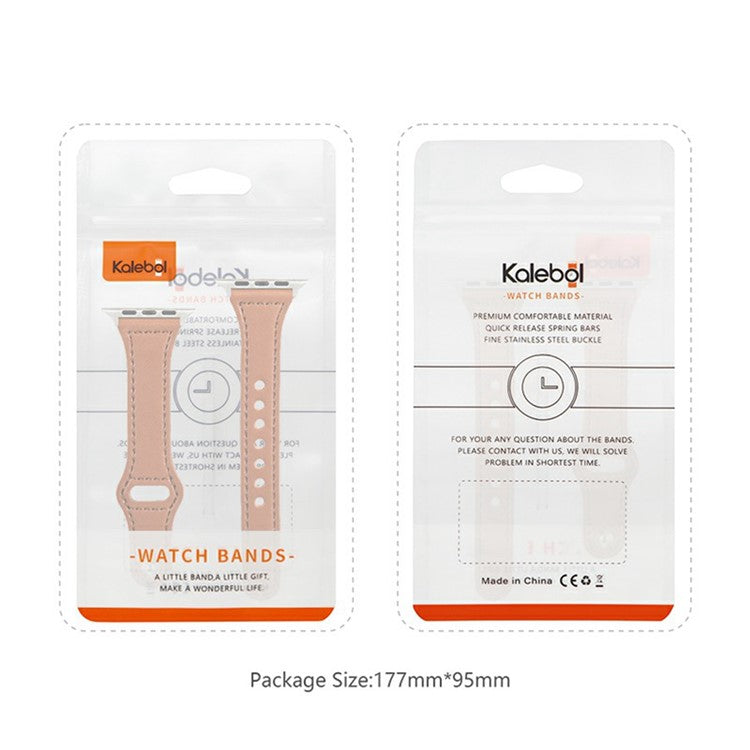 KALEBOL For Apple Watch 10 46mm / Ultra 2 / Ultra 49mm / 9 8 7 45mm / SE (2023) SE (2022) SE 6 5 4 44mm / 3 2 1 42mm Watch Strap, Small Buckle - White