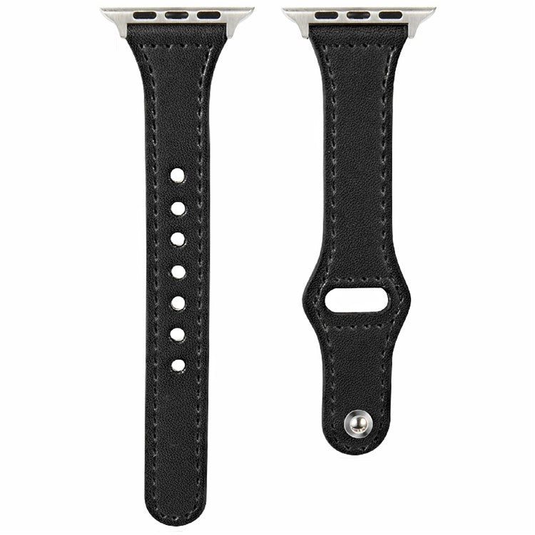 KALEBOL For Apple Watch 10 46mm / Ultra 2 / Ultra 49mm / 9 8 7 45mm / SE (2023) SE (2022) SE 6 5 4 44mm / 3 2 1 42mm Watch Strap, Small Buckle - Black