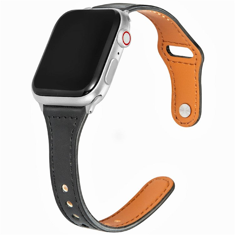 KALEBOL For Apple Watch 10 46mm / Ultra 2 / Ultra 49mm / 9 8 7 45mm / SE (2023) SE (2022) SE 6 5 4 44mm / 3 2 1 42mm Watch Strap, Small Buckle - Black