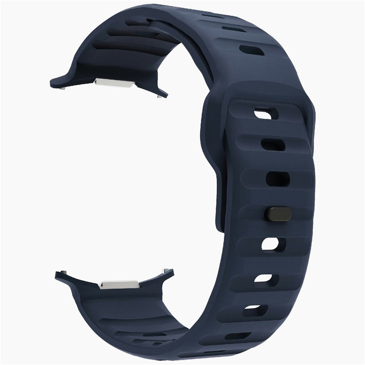 For Samsung Galaxy Watch Ultra 47mm Silicone Watch Band Breathable Sport Watch Strap - Midnight Blue