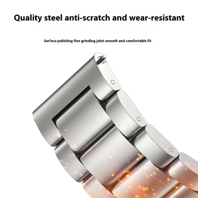 For Samsung Galaxy Watch Ultra 47mm Watch Band Stainless Steel Replacement Strap - Starlight