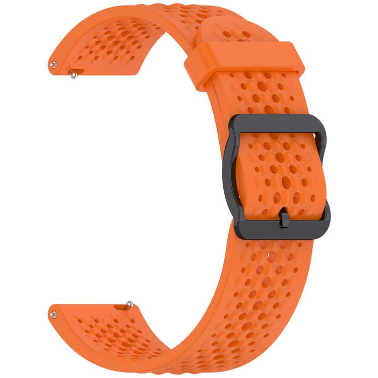 For Xiaomi Watch S4 Sport / Samsung Galaxy Watch3 45mm / Watch 42mm Silicone 22mm Multiple Holes Breathable Watch Strap - Orange