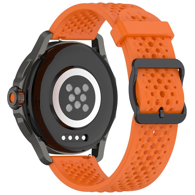For Samsung Galaxy Watch FE 40mm / Watch7 44mm / 40mm Silicone 20mm Multiple Holes Breathable Watch Strap - Orange