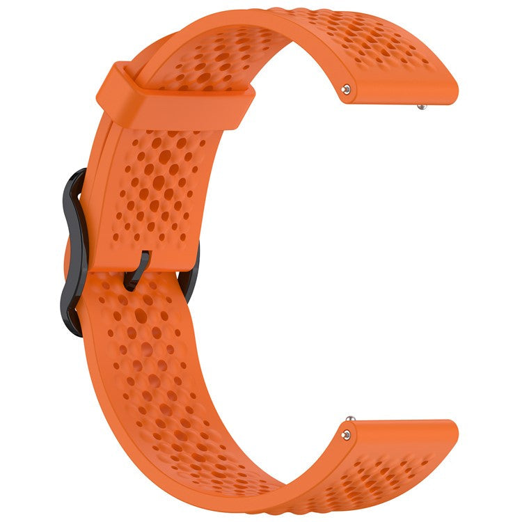 For Samsung Galaxy Watch FE 40mm / Watch7 44mm / 40mm Silicone 20mm Multiple Holes Breathable Watch Strap - Orange