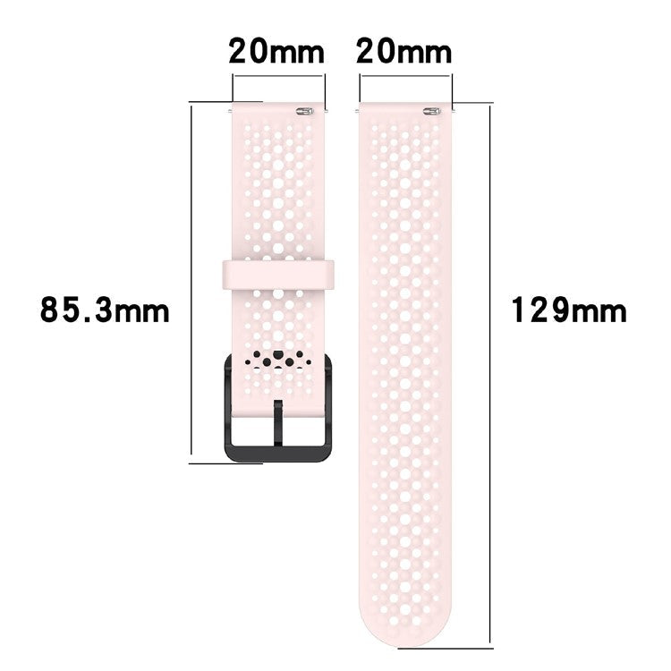 For Samsung Galaxy Watch FE 40mm / Watch7 44mm / 40mm Silicone 20mm Multiple Holes Breathable Watch Strap - Orange