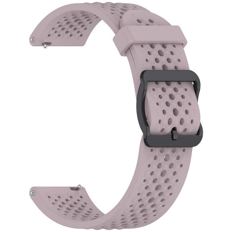 For Samsung Galaxy Watch FE 40mm / Watch7 44mm / 40mm Silicone 20mm Multiple Holes Breathable Watch Strap - Purple
