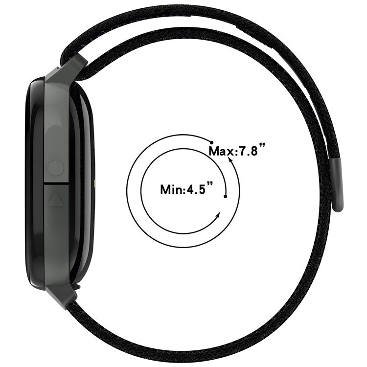 For Fitbit Ace LTE Children Watch Watchband Round Tail Braided Nylon Wrist Strap - Sea Blue