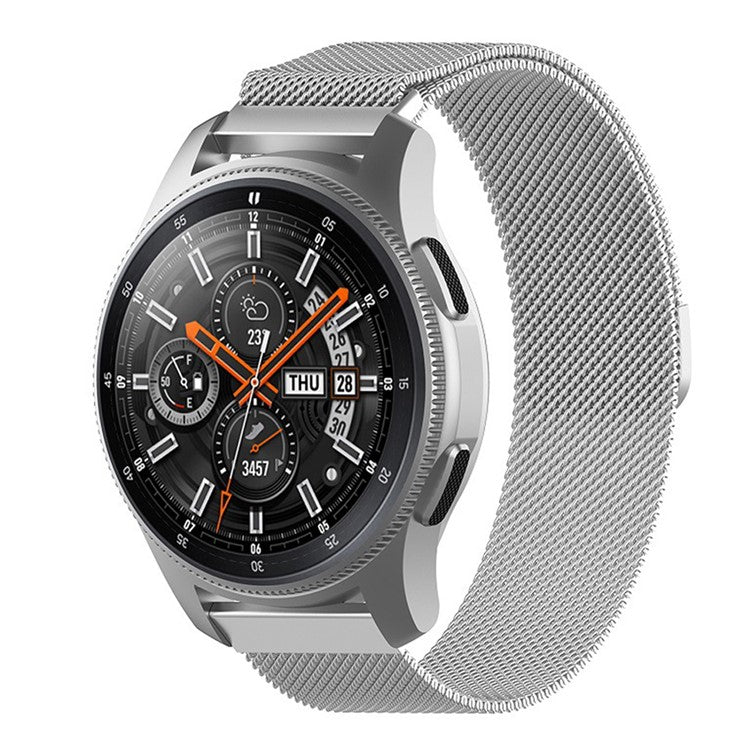 For Samsung Galaxy Watch7 44mm / 40mm Magnetic Watch Strap Stainless Steel Milanese Wrist Band - Silver