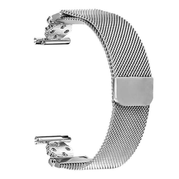 For Huami Amazfit Bip 3 Pro / Bip 3 Milanese Band Flower Stainless Steel Magnetic Mesh Watch Strap - Silver