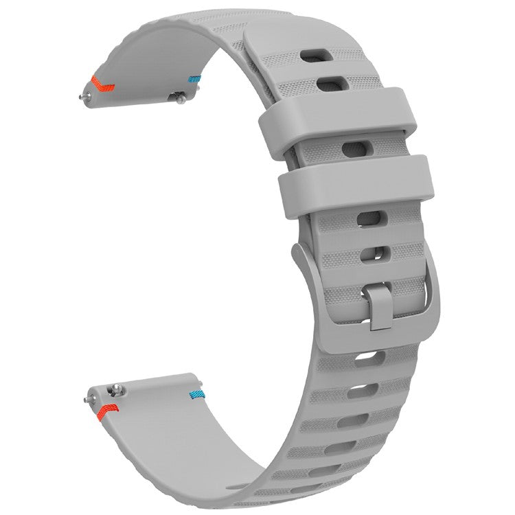 For Samsung Galaxy Watch3 45mm / Galaxy Watch 46mm / Huawei Watch GT 4 46mm Universal 22mm Silicone Watch Strap - Grey