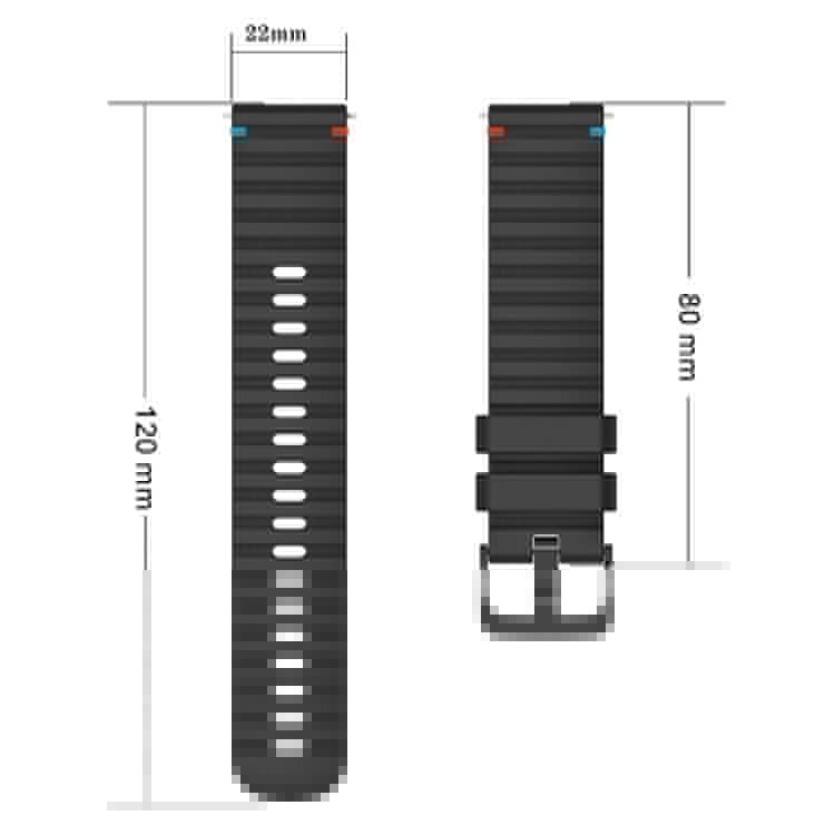 For Samsung Galaxy Watch3 45mm / Galaxy Watch 46mm / Huawei Watch GT 4 46mm Universal 22mm Silicone Watch Strap - Grey