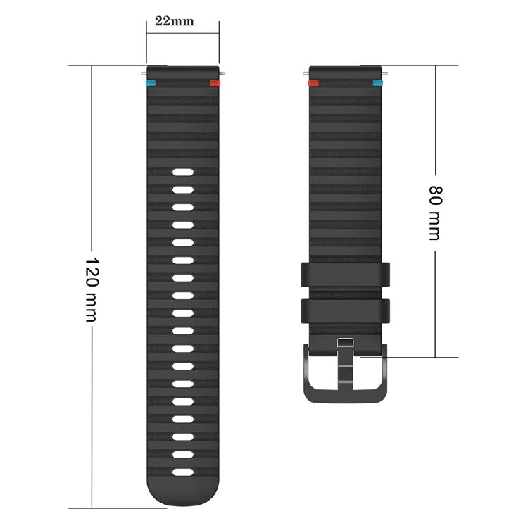 For Samsung Galaxy Watch3 45mm / Galaxy Watch 46mm / Huawei Watch GT 4 46mm Universal 22mm Silicone Watch Strap - Teal Green