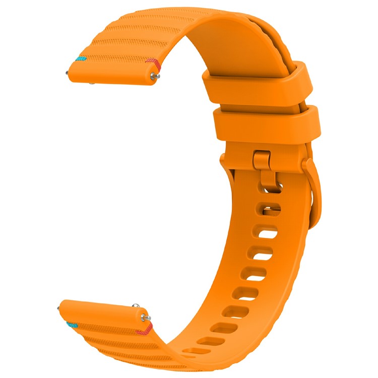 For Huawei Watch GT 4 41mm / Garmin Venu 3S / Garmin Forerunner 265S Universal 18mm Silicone Watch Strap - Amber Yellow