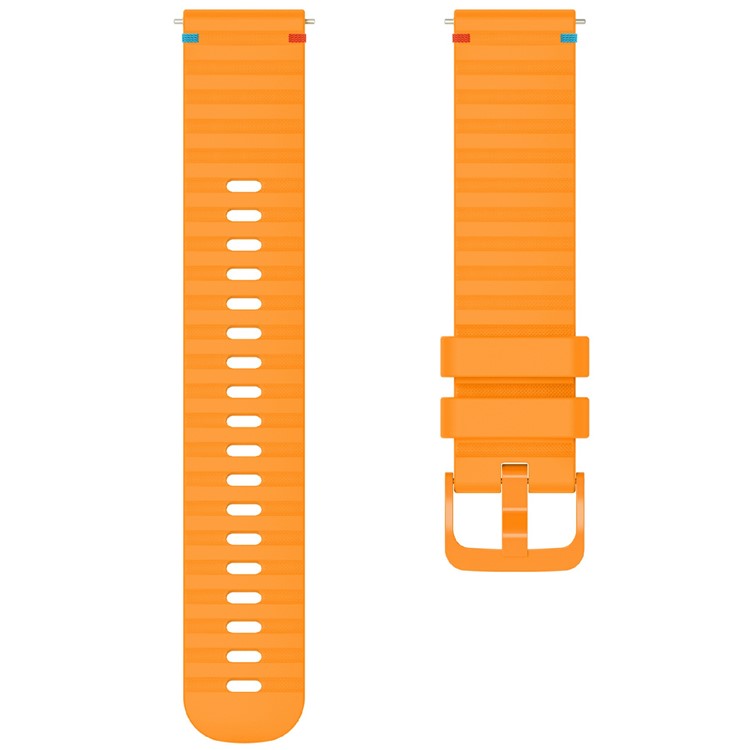 For Huawei Watch GT 4 41mm / Garmin Venu 3S / Garmin Forerunner 265S Universal 18mm Silicone Watch Strap - Amber Yellow