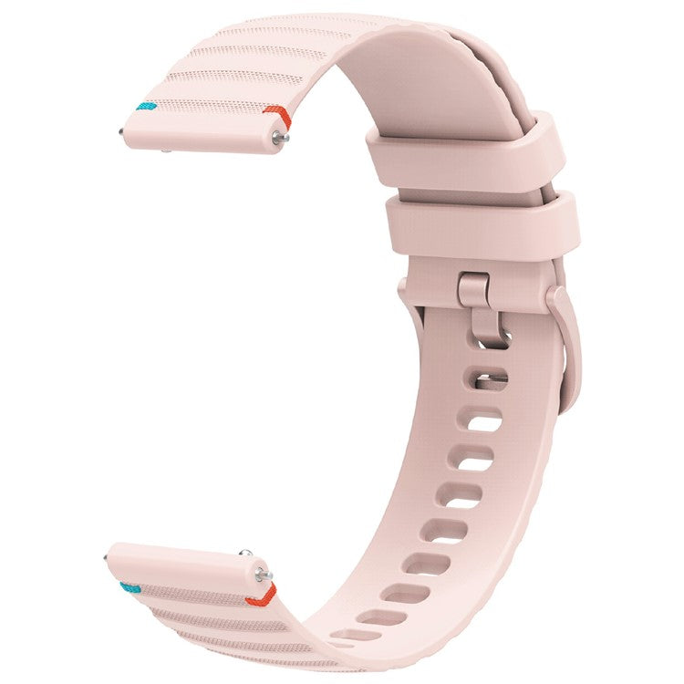 For Huawei Watch GT 4 41mm / Garmin Venu 3S / Garmin Forerunner 265S Universal 18mm Silicone Watch Strap - Rose Pink