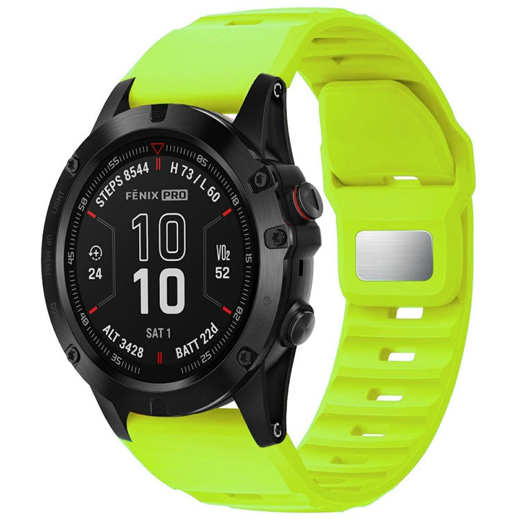 Silicone Strap for Garmin Fenix 7X Pro / Fenix 7X Quickfit 26mm Replacement Watch Band - Green