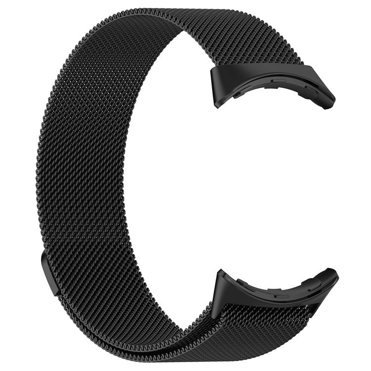 For Google Pixel Watch 3 45mm Metal Watch Strap Milanese Mesh Magnetic Wrist Band - Black