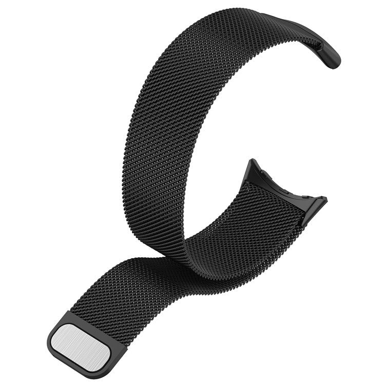 For Google Pixel Watch 3 45mm Metal Watch Strap Milanese Mesh Magnetic Wrist Band - Black