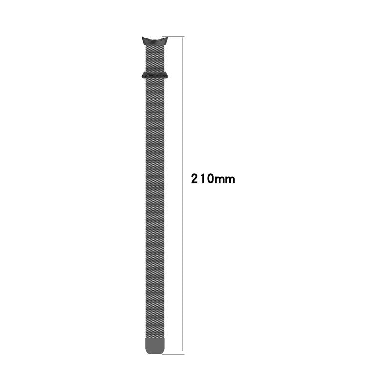 For Google Pixel Watch 3 45mm Metal Watch Strap Milanese Mesh Magnetic Wrist Band - Black