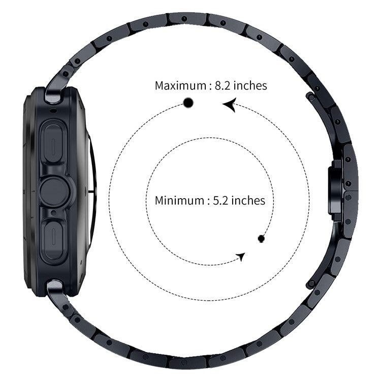 For Samsung Galaxy Watch Ultra 47mm Replacement Strap Stainless Steel Smart Watch Band, Grey