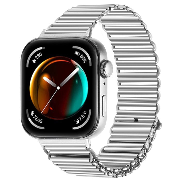 For Huawei Watch Fit 3 Replacement Strap Stainless Steel Smart Watch Band - Silver