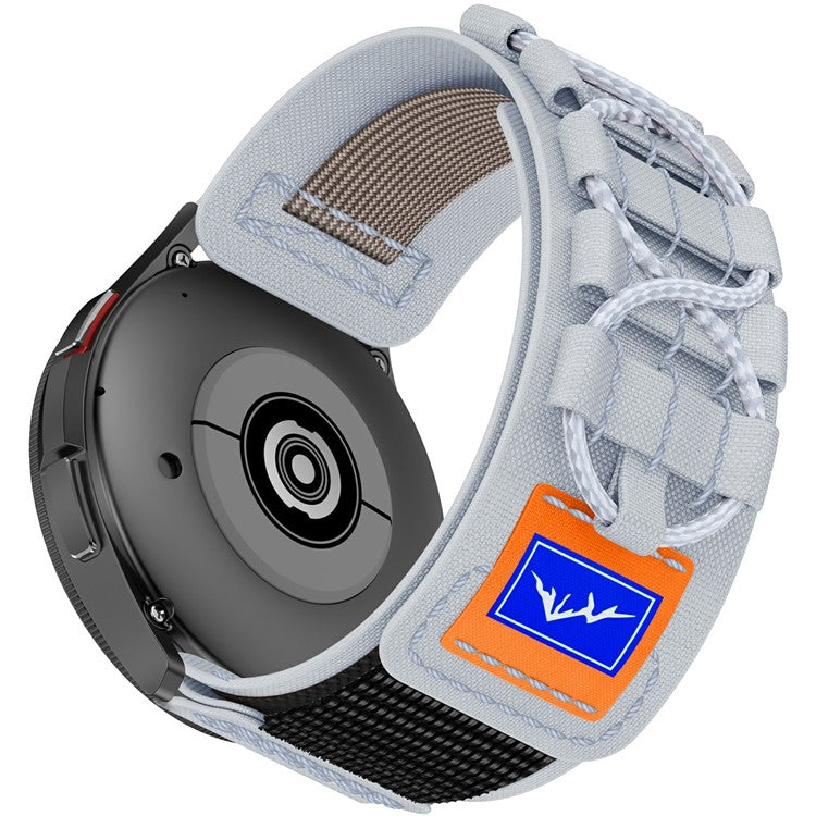 Universal 22mm Strap for Samsung Galaxy Watch3 45mm / Galaxy Watch 46mm / Huawei Watch Ultimate Design Nylon Watch Band - Grey