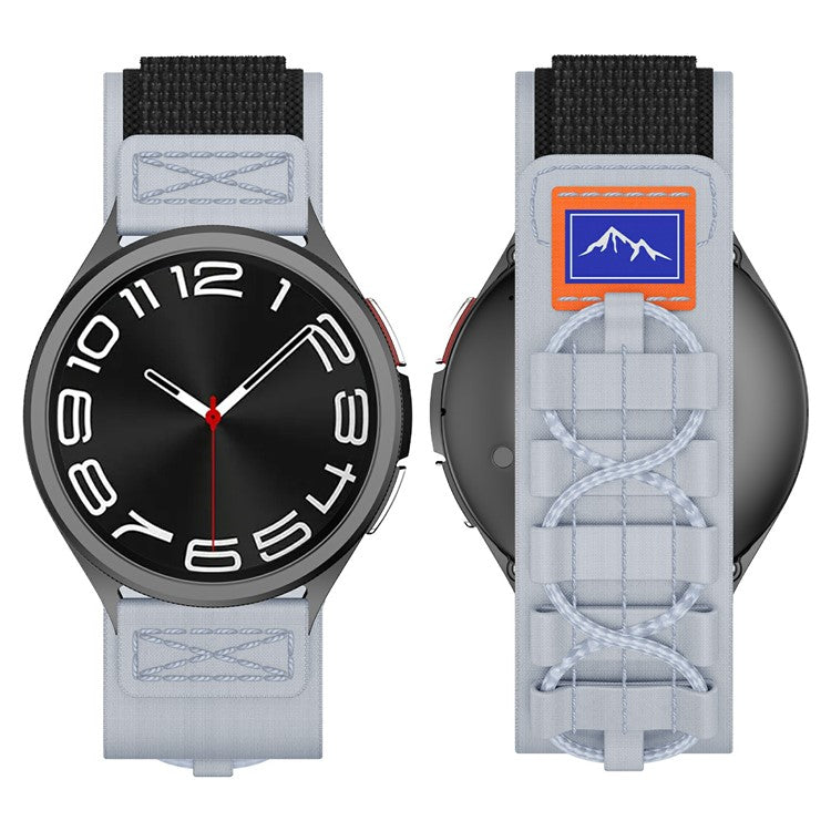 Universal 22mm Strap for Samsung Galaxy Watch3 45mm / Galaxy Watch 46mm / Huawei Watch Ultimate Design Nylon Watch Band - Grey