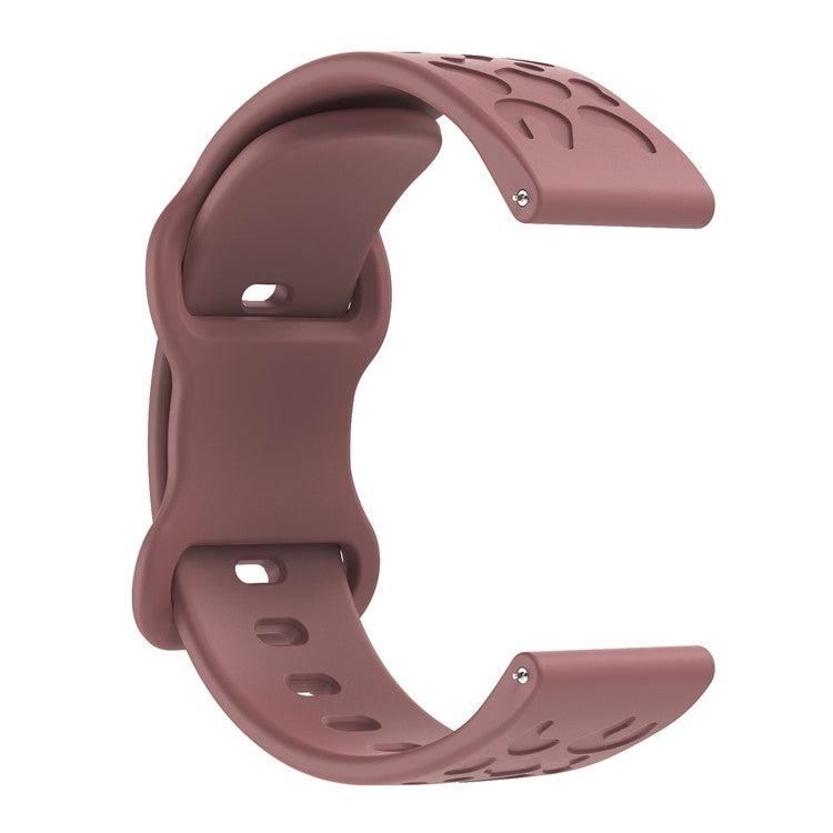 KALEBOL 22mm Silicone Strap for Huawei Watch 4 / 4 Pro / GT 4 46mm Leopard Texture Watch Band - Foggy Purple