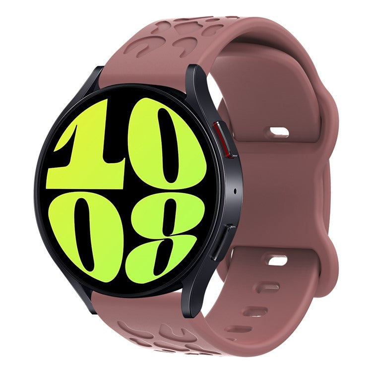 KALEBOL 22mm Silicone Strap for Huawei Watch 4 / 4 Pro / GT 4 46mm Leopard Texture Watch Band - Foggy Purple