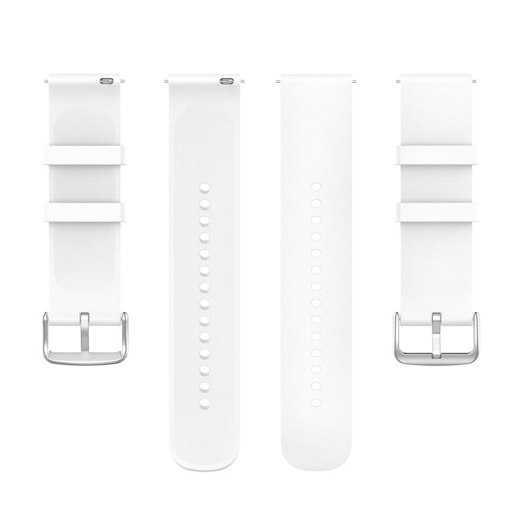 KALEBOL 20mm Silicone Strap for Huawei Watch GT 3 42mm / GT 3 Pro 43mm Round End Watch Band - White