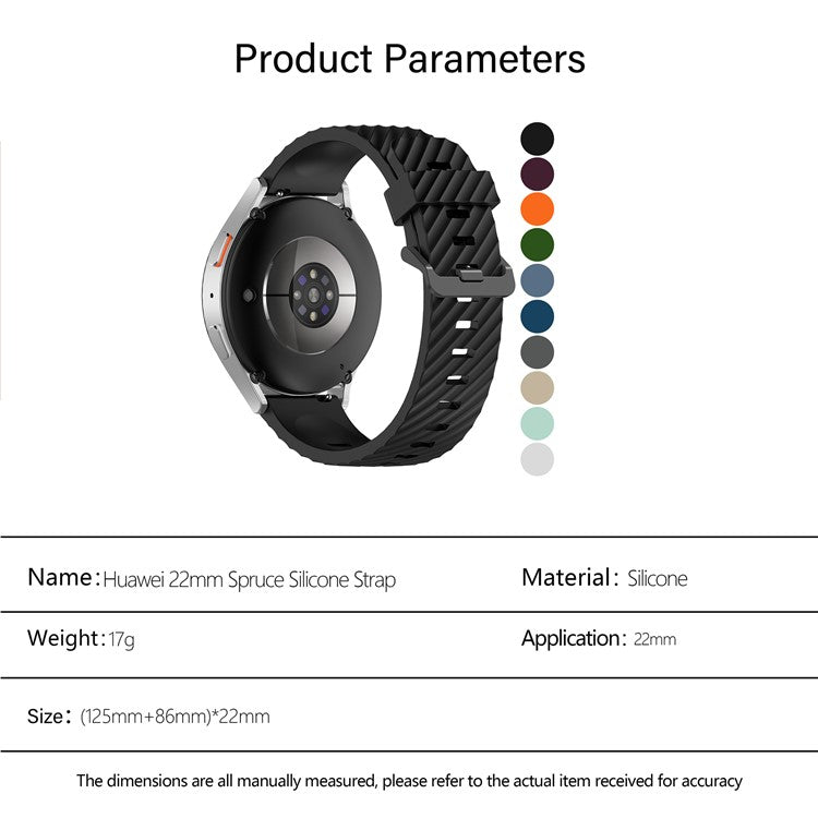 KALEBOL 22mm Silicone Band for Huawei Watch 4 / 4 Pro / GT 4 46mm Tire Pattern Watch Strap - Wine Red