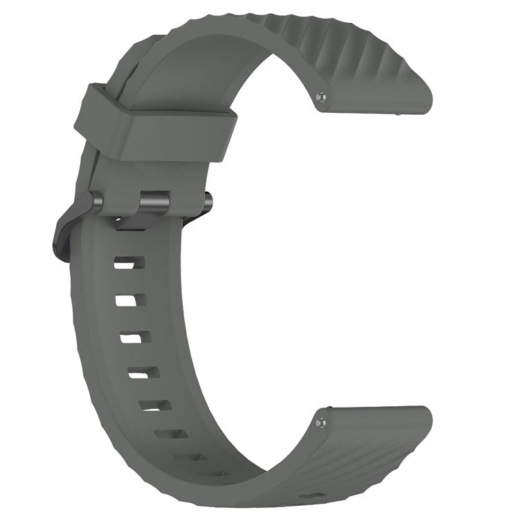 KALEBOL 22mm Silicone Band for Huawei Watch 4 / 4 Pro / GT 4 46mm Tire Pattern Watch Strap - Grey
